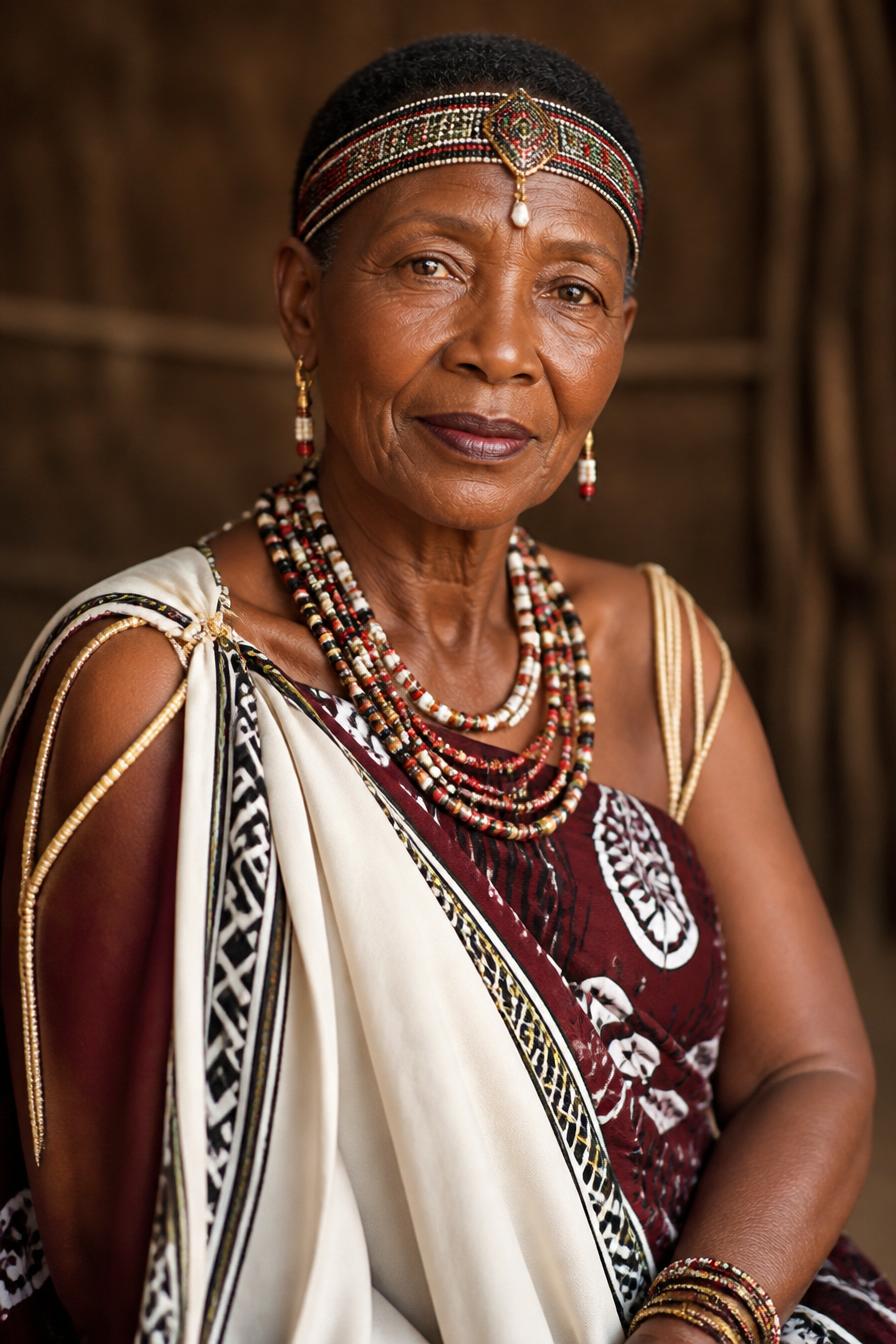 Mama MAMA RWANDA — gardienne du savoir, vêtue aux couleurs du Rwanda